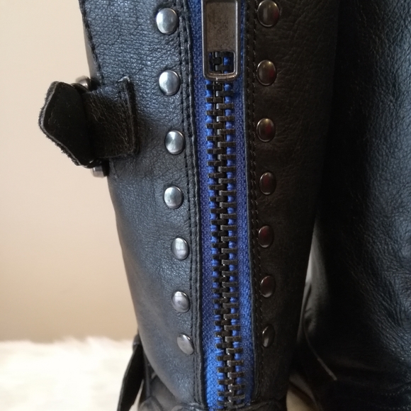 Steve Madden Temmpt Leather Moto Combat Boots - Picture 9 of 12